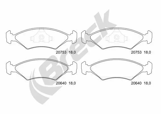Brake Pad Set, disc brake (20753 00 701 00)