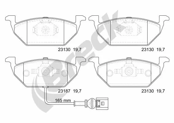 Brake Pad Set, disc brake (23131 00 702 10)
