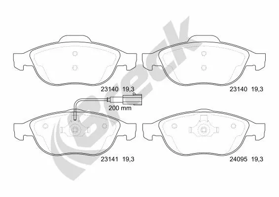 Brake Pad Set, disc brake (23141 00 701 10)