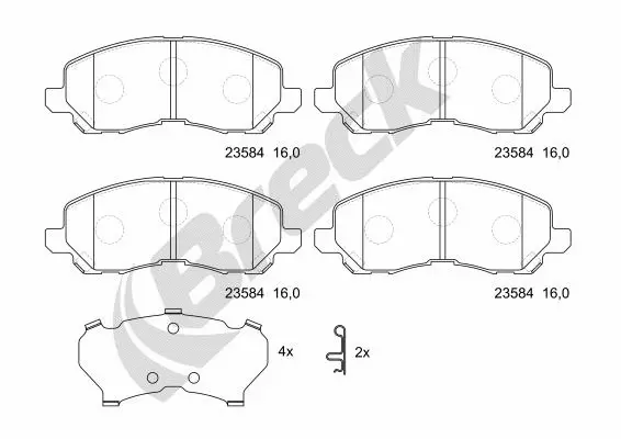 Brake Pad Set, disc brake (23584 00 701 00)
