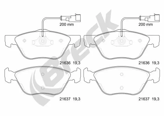Brake Pad Set, disc brake (21636 00 701 10)