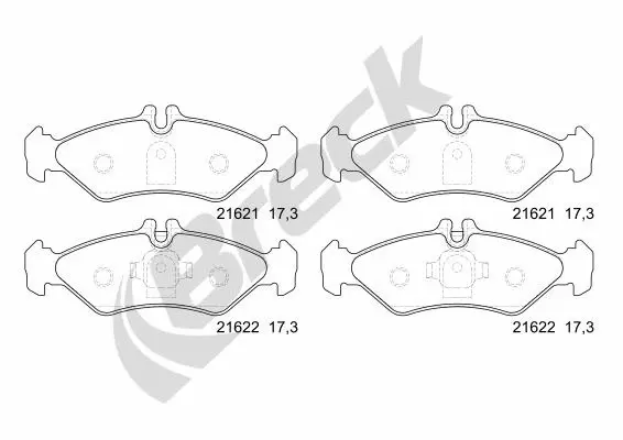 Brake Pad Set, disc brake (21621 00 705 10)