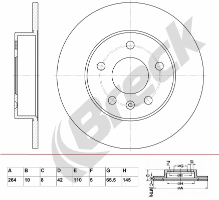 Brake Disc (BR 008 SA100)