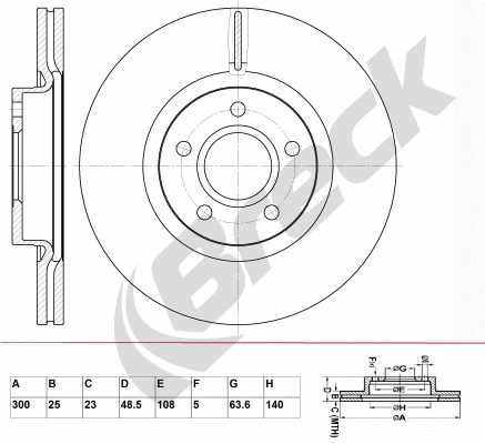 Brake Disc (BR 355 VA100)