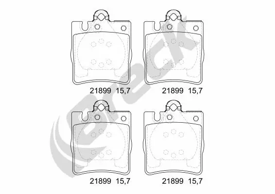 Brake Pad Set, disc brake (21899 00 702 20)