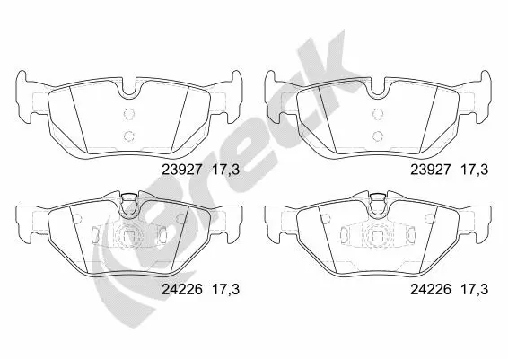Brake Pad Set, disc brake (23927 00 704 00)