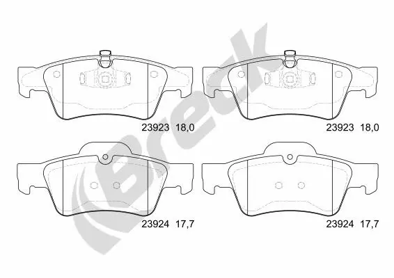 Brake Pad Set, disc brake (23923 00 702 00)
