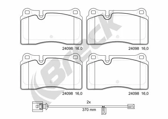 Brake Pad Set, disc brake (24098 00 551 10)