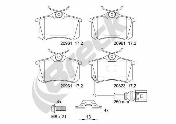 Brake Pad Set, disc brake (23823 10 704 10)
