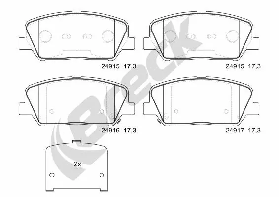 Brake Pad Set, disc brake (24915 00 701 00)