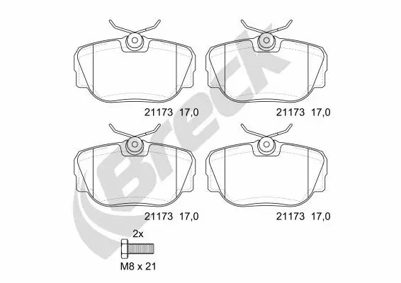 Brake Pad Set, disc brake (21173 00 701 00)