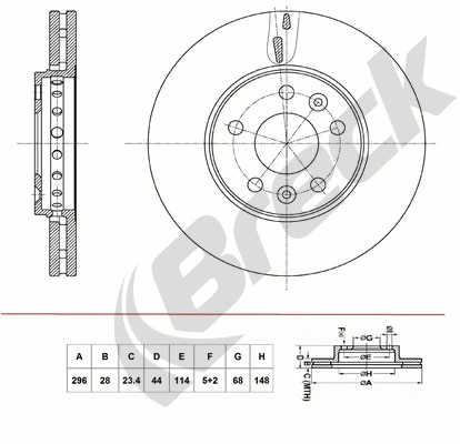 Brake Disc (BR 433 VA100)