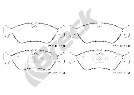 Brake Pad Set, disc brake (21862 00 701 00)