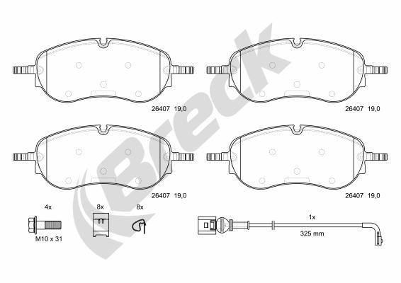 Brake Pad Set, disc brake (26407 00 651 00)