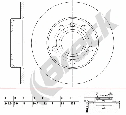 Brake Disc (BR 037 SA100)