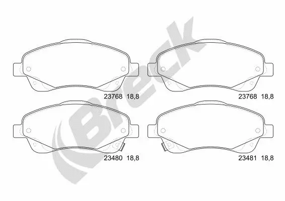 Brake Pad Set, disc brake (23768 00 701 10)