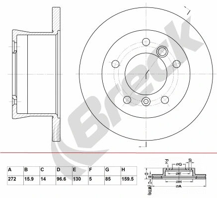 Brake Disc (BR 359 VA100)