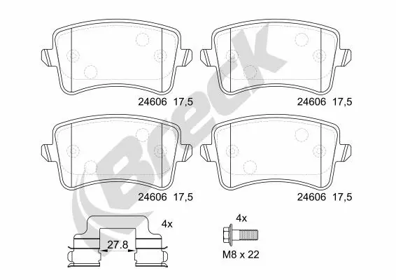 Brake Pad Set, disc brake (24606 00 554 00)