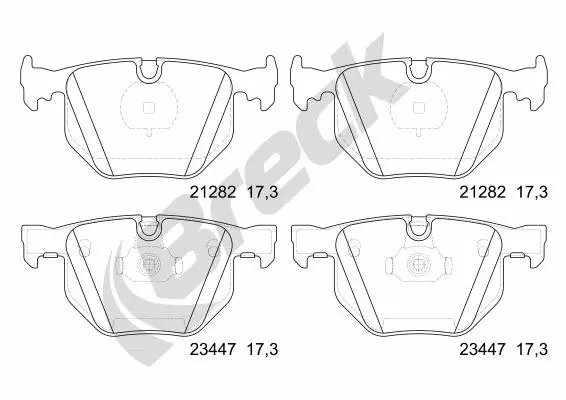 Brake Pad Set, disc brake (23447 00 702 00)