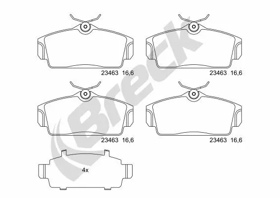 Brake Pad Set, disc brake (23463 00 701 00)