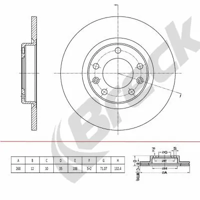 Brake Disc (BR 080 SA100)