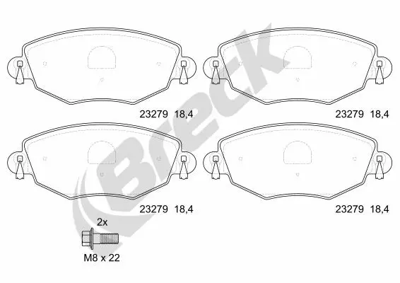 Brake Pad Set, disc brake (23279 00 701 10)