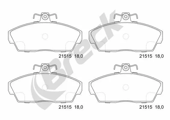 Brake Pad Set, disc brake (21515 00 702 10)