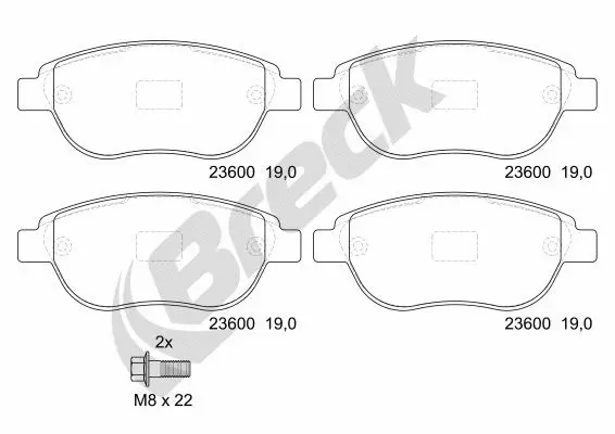 Brake Pad Set, disc brake (23600 00 701 00)