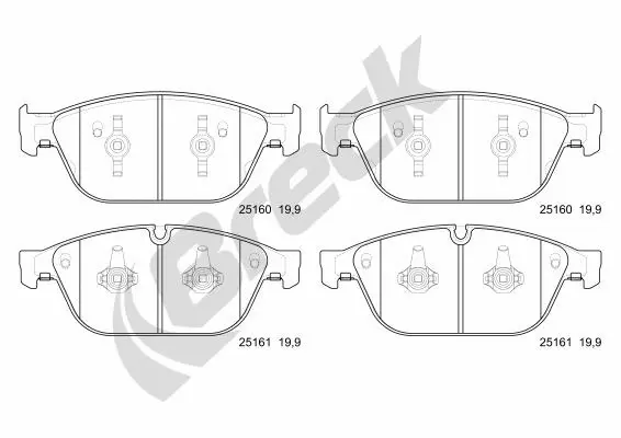 Brake Pad Set, disc brake (25160 00 551 00)