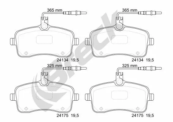 Brake Pad Set, disc brake (24134 00 701 10)