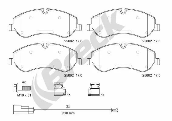 Brake Pad Set, disc brake (25602 00 703 00)