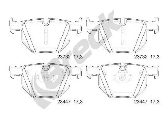 Brake Pad Set, disc brake (23447 00 554 10)