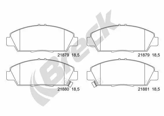 Brake Pad Set, disc brake (21879 00 701 10)