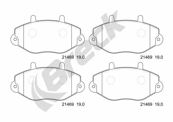Brake Pad Set, disc brake (21469 00 701 00)