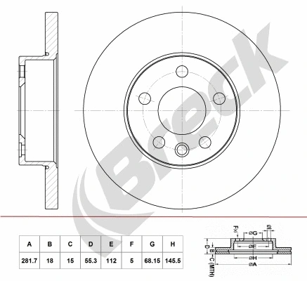 Brake Disc (BR 055 SA100)