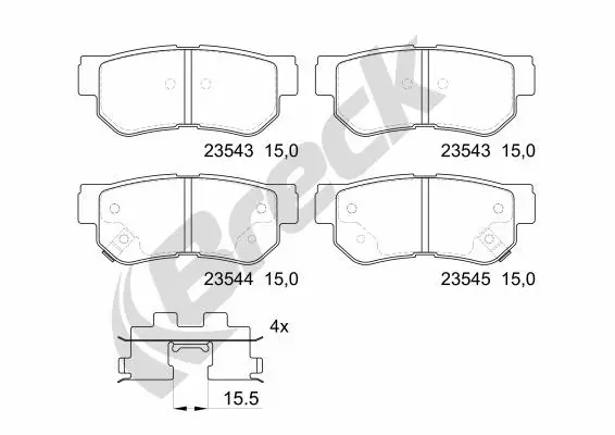 Brake Pad Set, disc brake (23543 00 704 10)