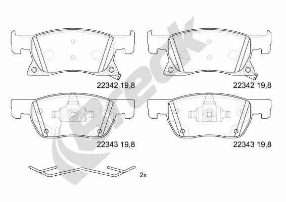 Brake Pad Set, disc brake (22342 00 701 00)