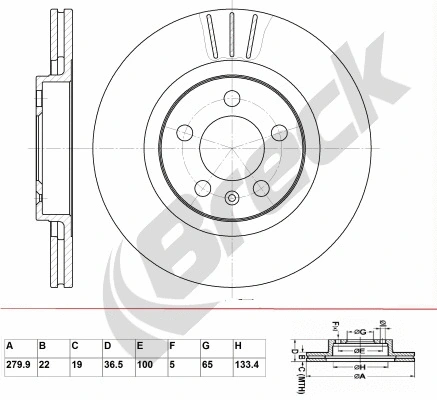 Brake Disc (BR 303 VA100)