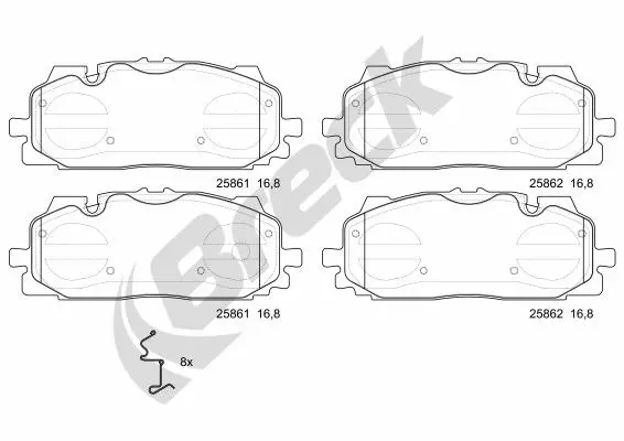 Brake Pad Set, disc brake (25861 00 553 00)