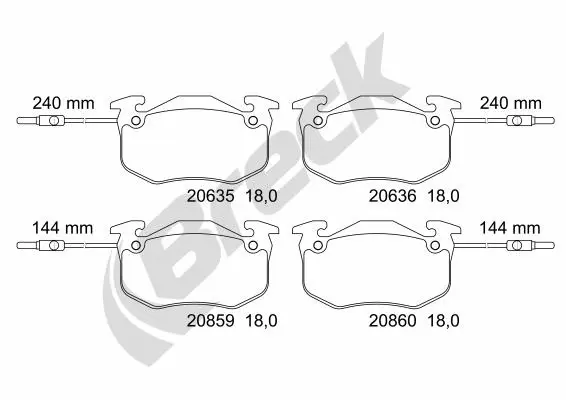 Brake Pad Set, disc brake (20635 00 702 10)