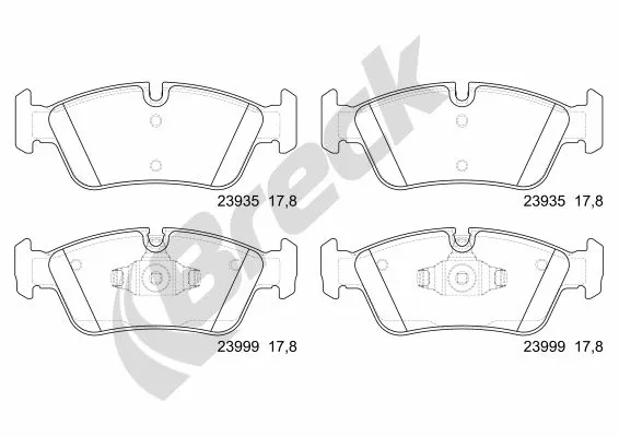 Brake Pad Set, disc brake (23935 00 701 00)