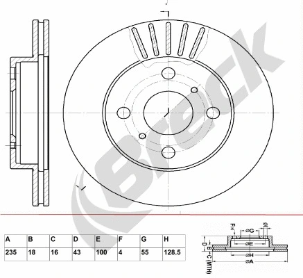 Brake Disc (BR 340 VA100)
