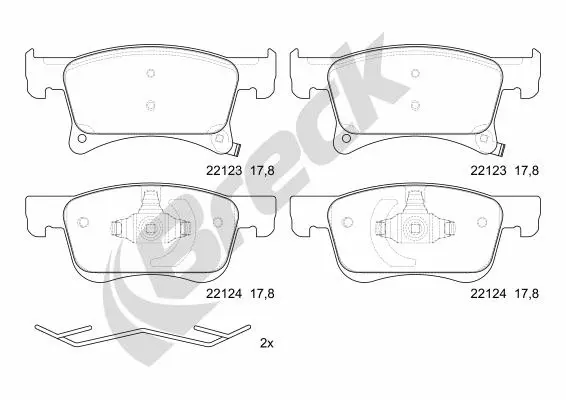 Brake Pad Set, disc brake (22123 00 702 00)