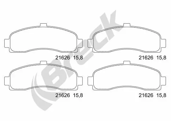 Brake Pad Set, disc brake (21626 00 702 00)