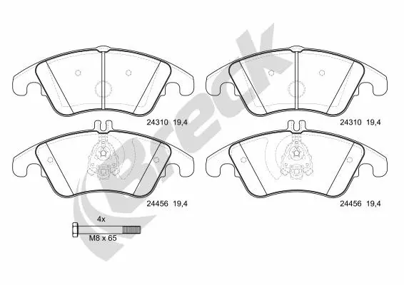 Brake Pad Set, disc brake (24310 00 551 00)