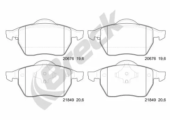 Brake Pad Set, disc brake (21848 00 701 00)