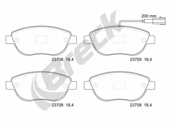 Brake Pad Set, disc brake (23708 00 701 10)