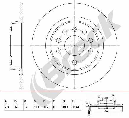 Brake Disc (BR 027 SA100)