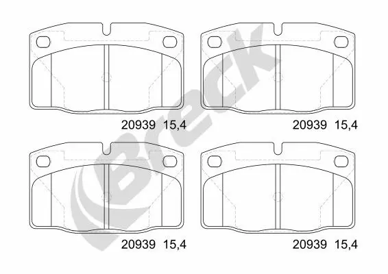 Brake Pad Set, disc brake (20939 00 702 00)