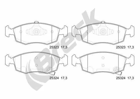 Brake Pad Set, disc brake (25323 00 702 10)